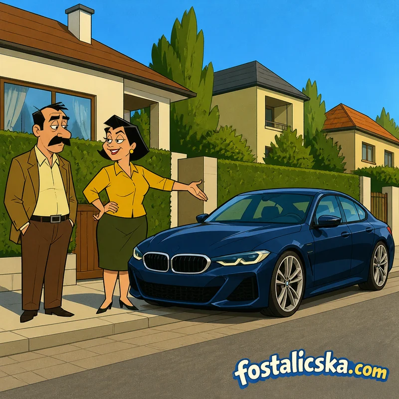 Illusztráció: A szomszédasszony új BMW-je