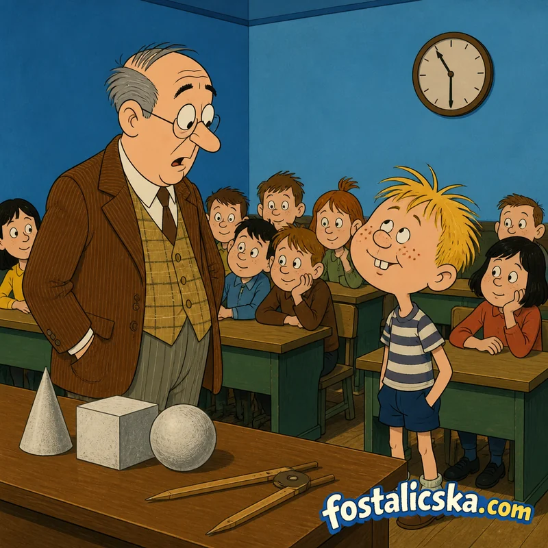Illusztráció: Móricka és a matektanár