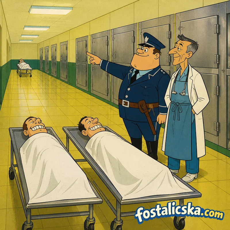 Illusztráció: A rendőr a hullaházban