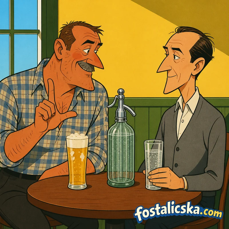 Illusztráció: Két barát az alkoholról