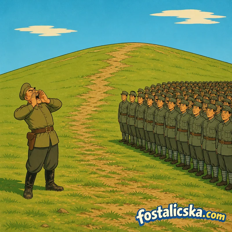 Illusztráció: Százezer kínai a domb mögött