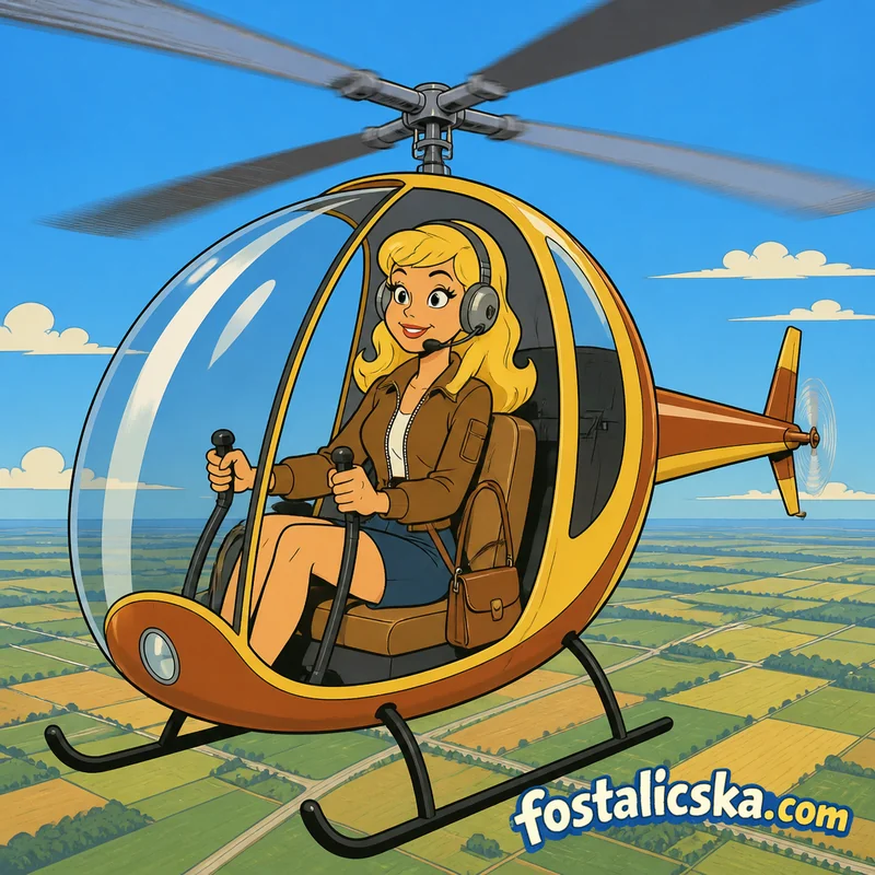 Illusztráció: A szőke nő helikoptervizsgája